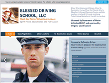 Tablet Screenshot of blesseddrivingschool.com